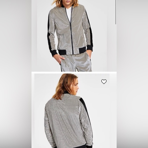 INC International Concepts Black and Tan Men’s Velour Full Zip Jacket LG - Picture 1 of 11